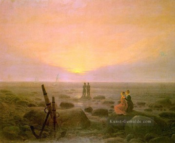  Friedrich Werke - Mond steigende über den Meer Romantische Landschaft Caspar David Friedrich
